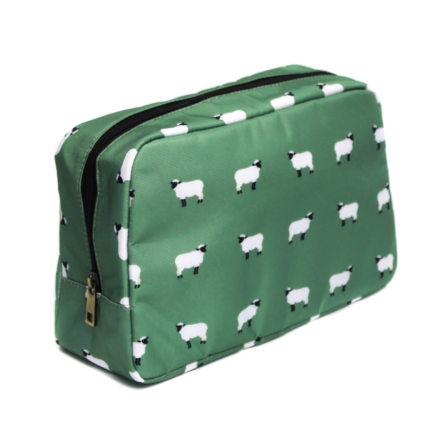 Green sheep toiletry bag