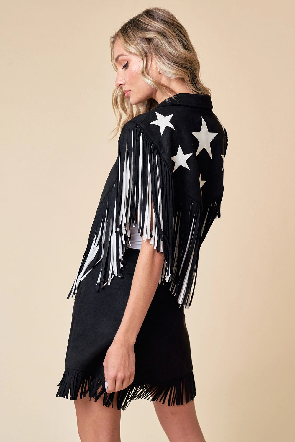 Mono Fringed Shrug