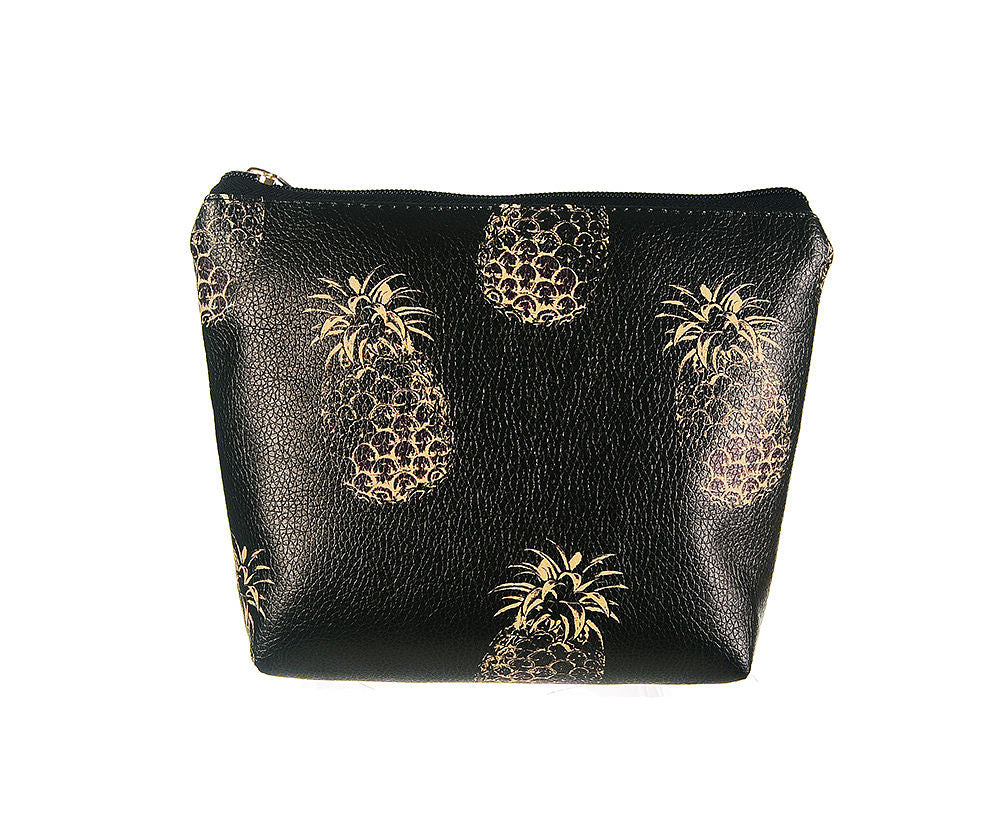 Gorgeous golden pineapple make up back perfect for any occasion in a roomy versatile size.