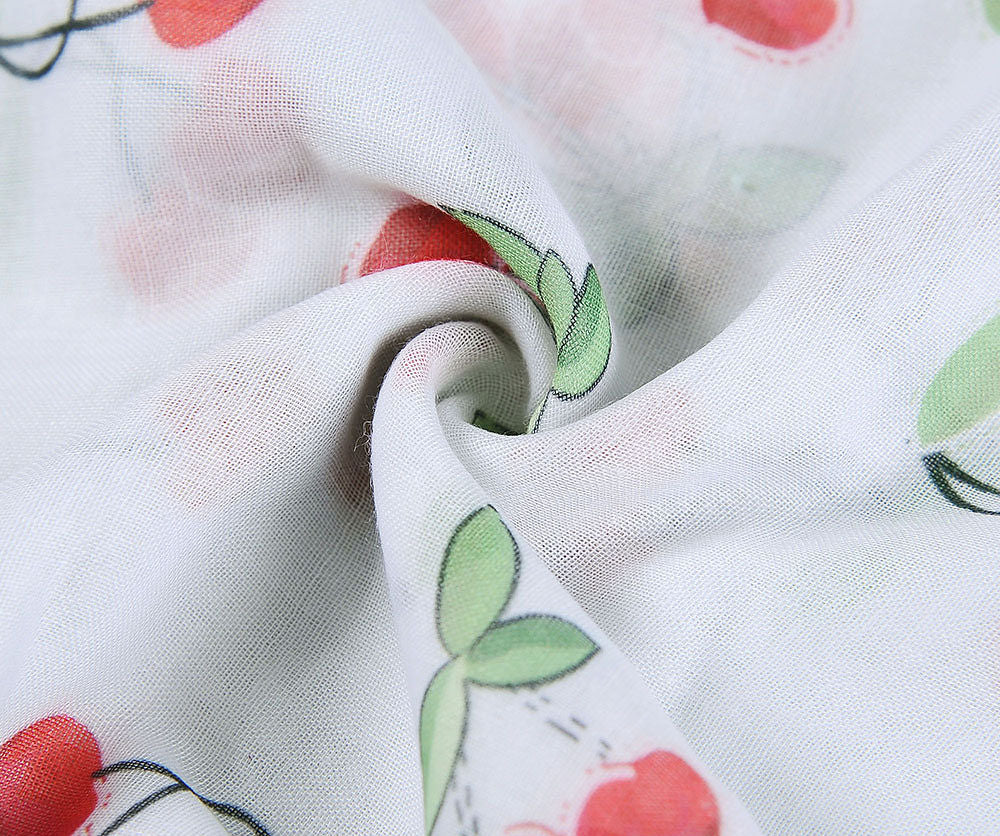 Quality cherry print scarf