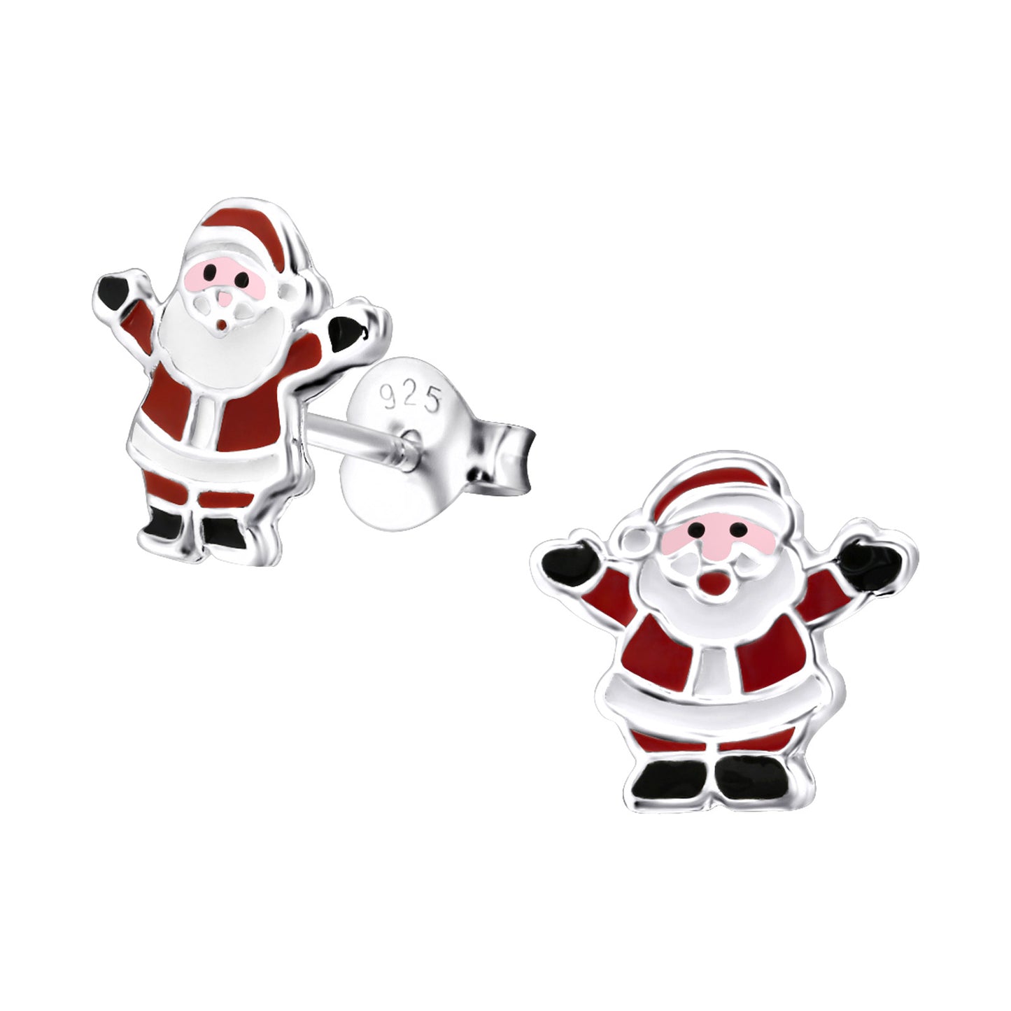 Santa Claus Sterling Silver Earrings