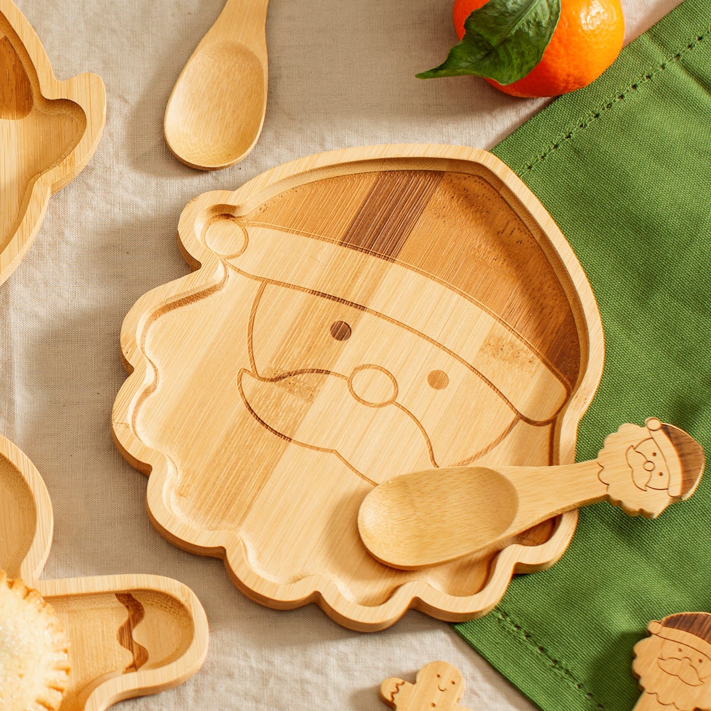 Santa Claus Baby Bamboo Plate