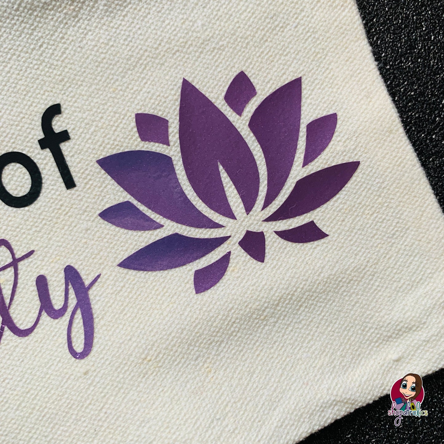 Close up of lotus flower motif