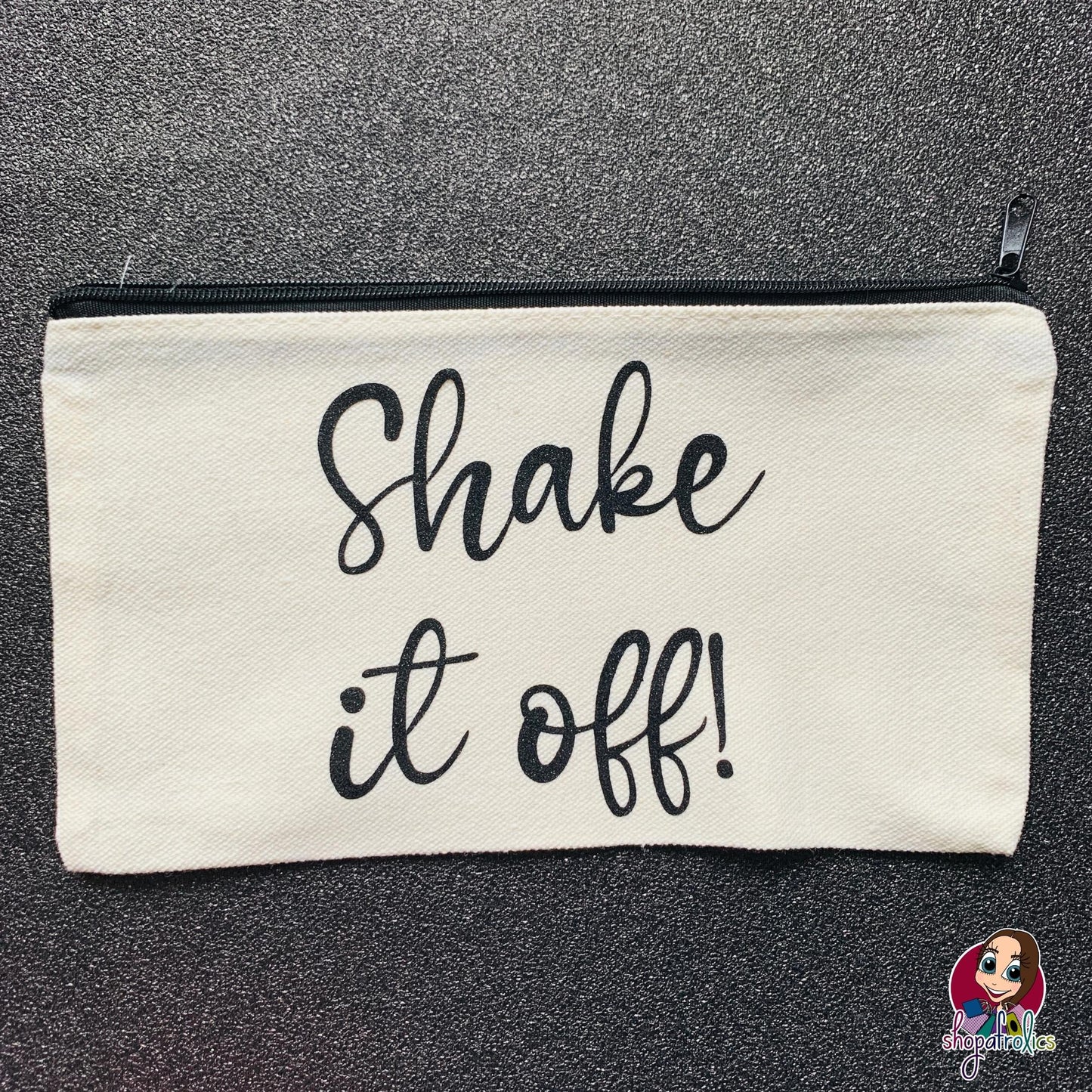 Handmade shake it off make up pouch