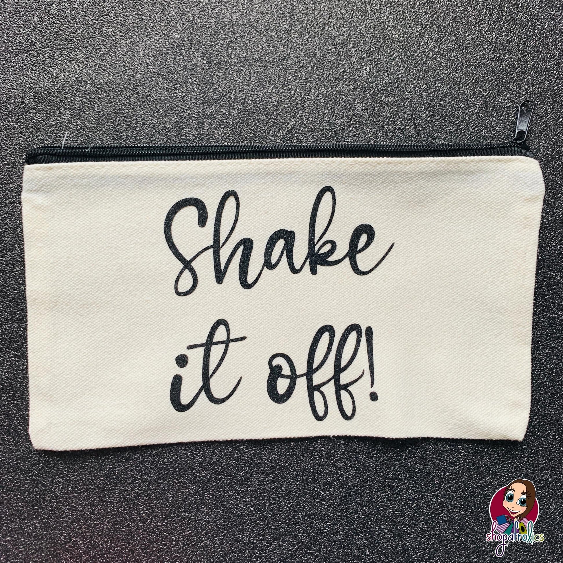 Handmade shake it off make up pouch 