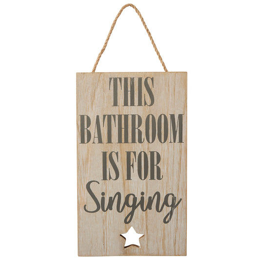 This Bathroom is for Signing Wooden Sign