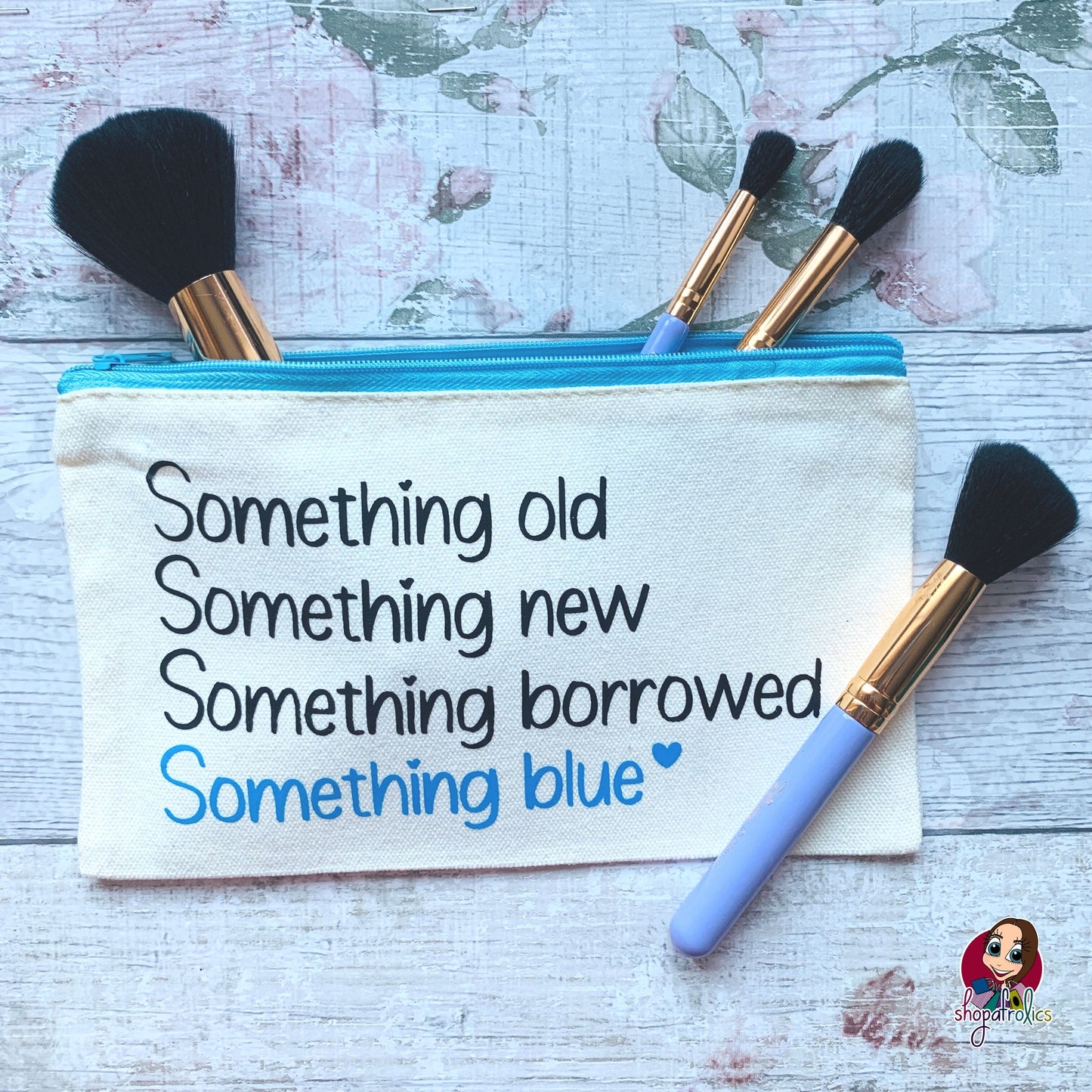 Something blue make up bag