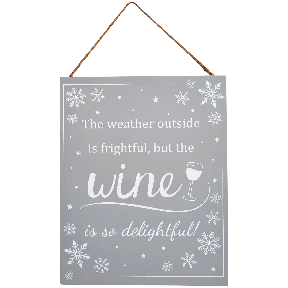 The weather outside is frightful wine Christmas sign