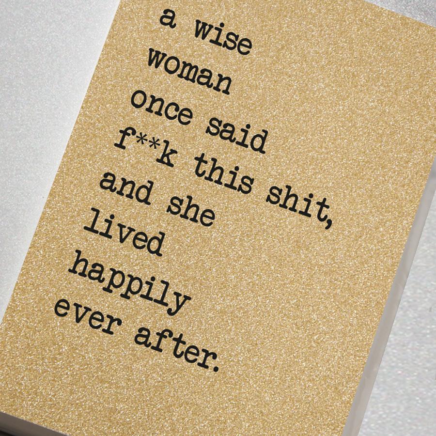 A wise woman A5 glitter notebook