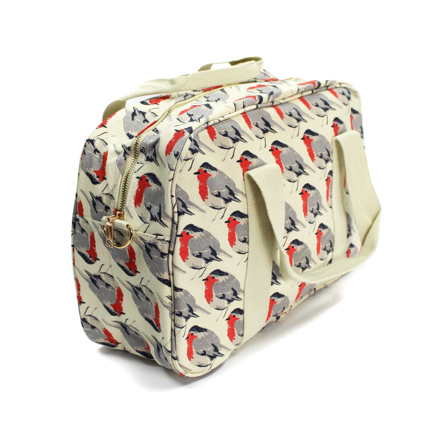 Cream Red Robin Weekend Bag