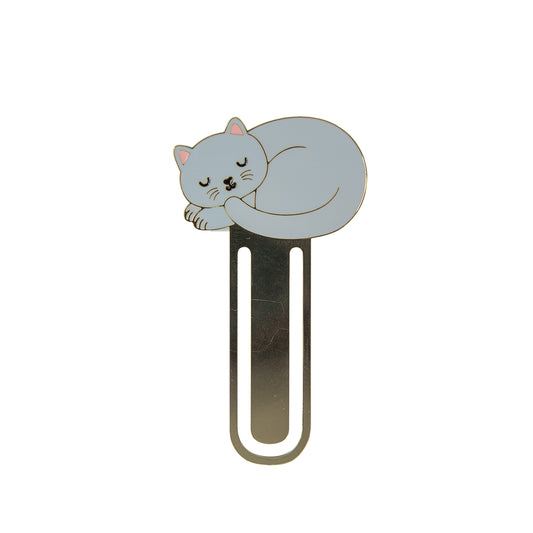 Grey cat bookmark
