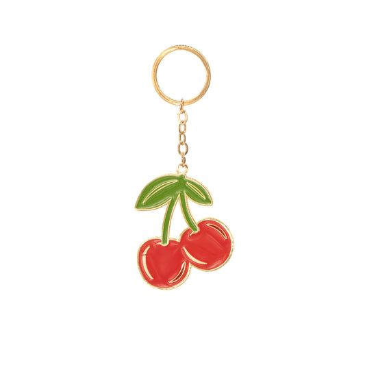 Cherry Keyring with gold details