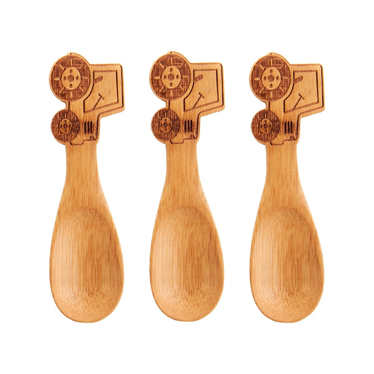 Tractor bamboo child spoons