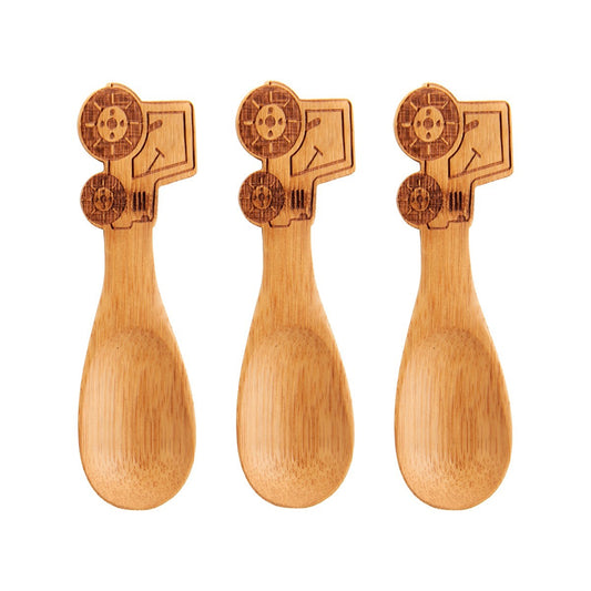 Tractor bamboo child spoons