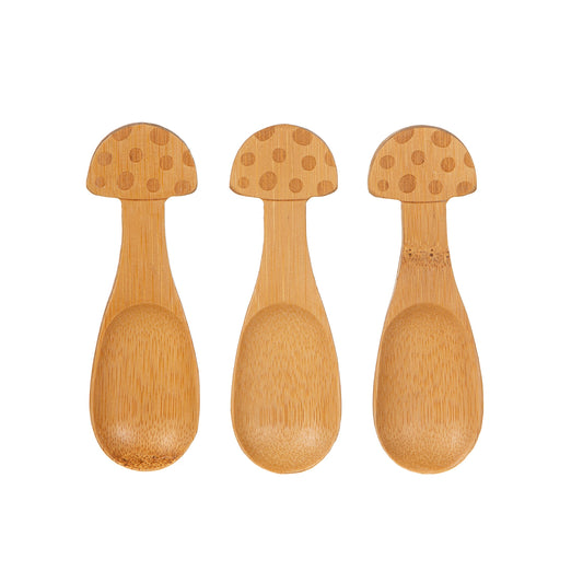 Mushroom toadstool bamboo children's  spoons