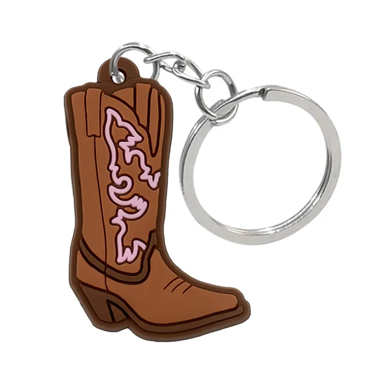 Cowboy Boots Keyring - choice of designs