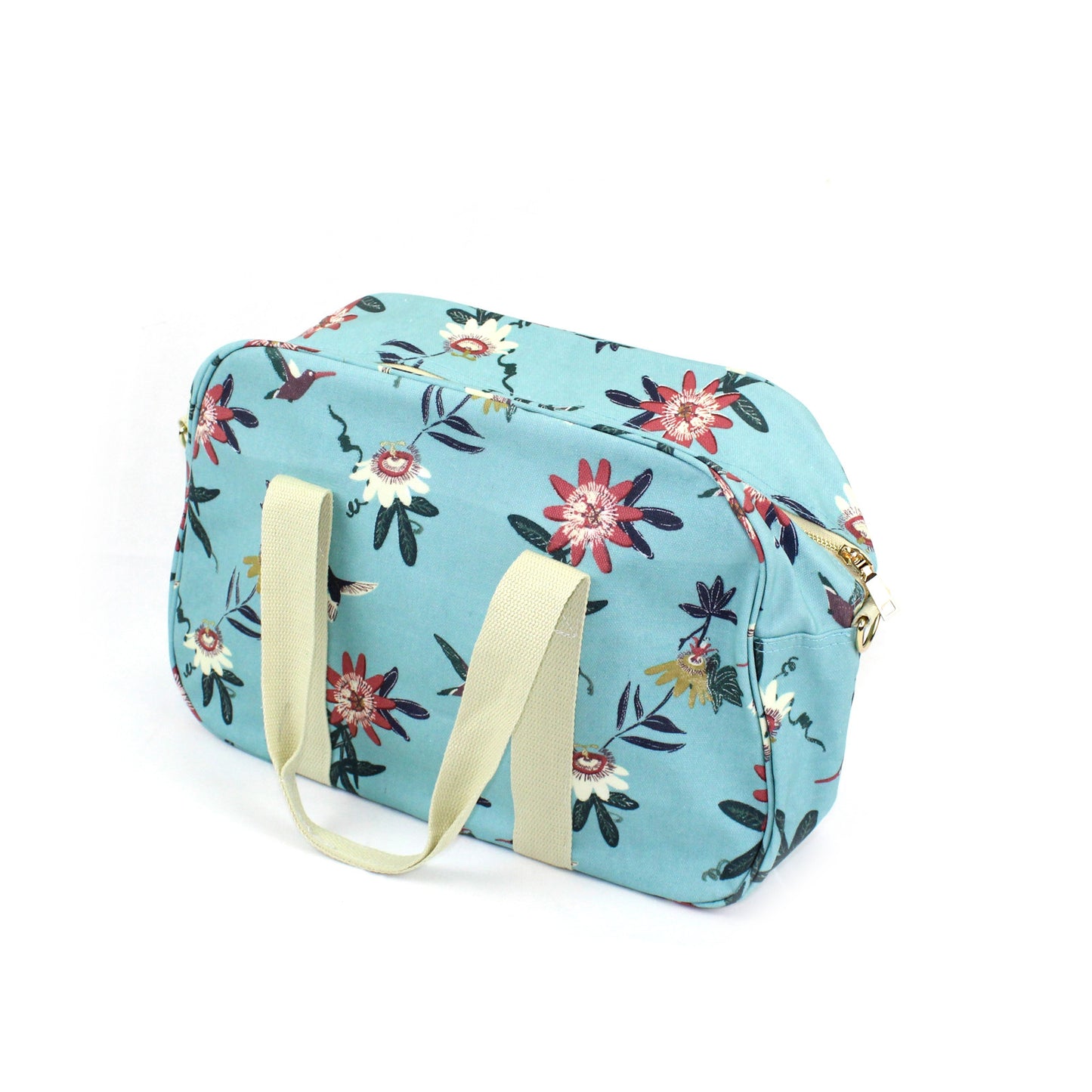 Passionflower weekend oilcloth bag