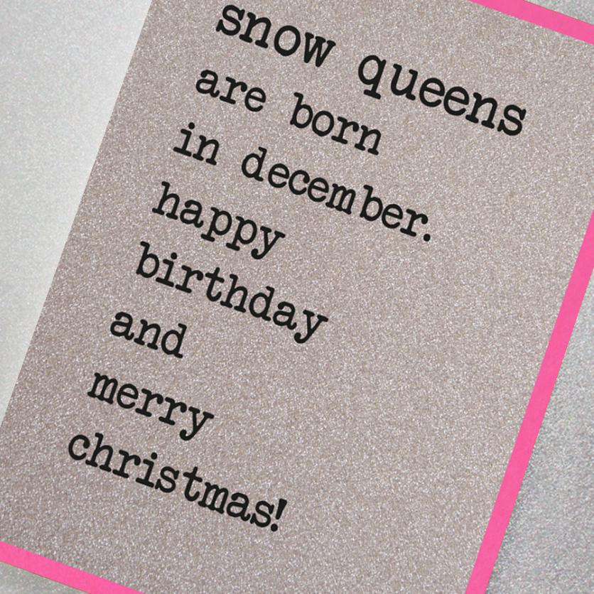 Snow Queen Glitter Card
