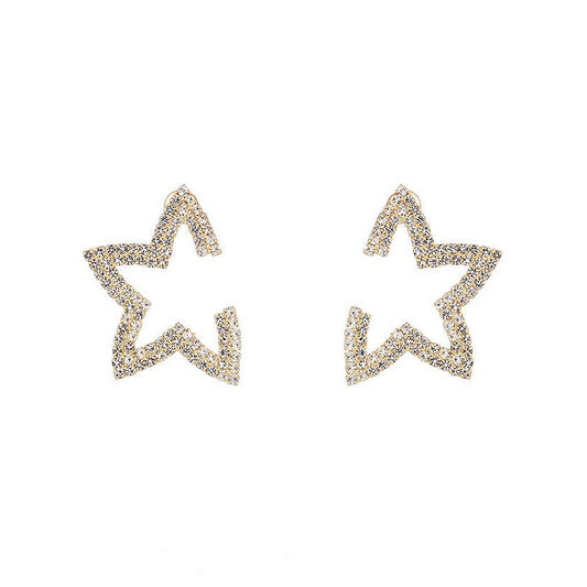 Super sparkly star hoop earrings