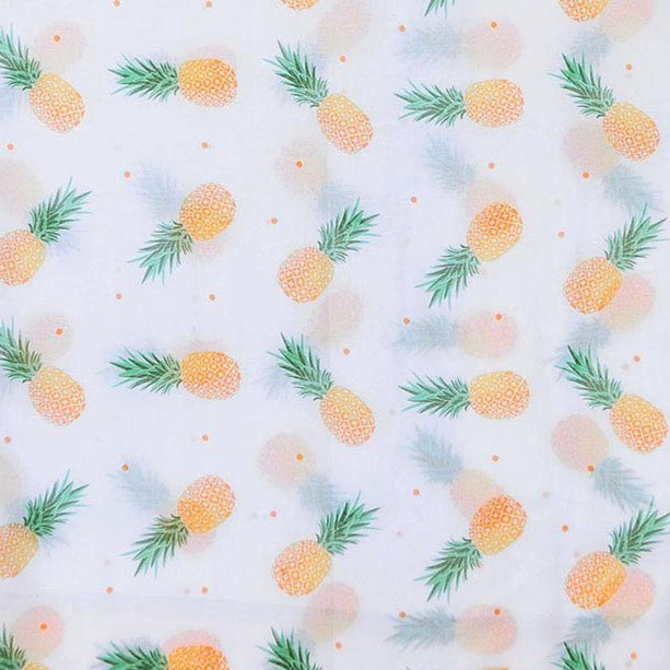 Pineapple printed scarf fabric design