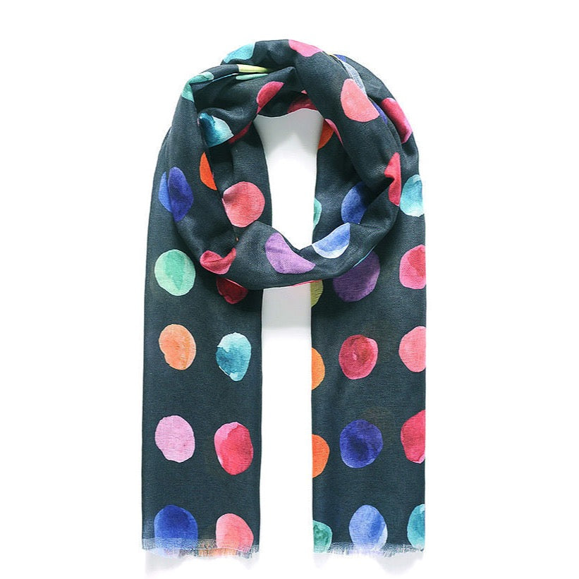 Black base painted spot scarf