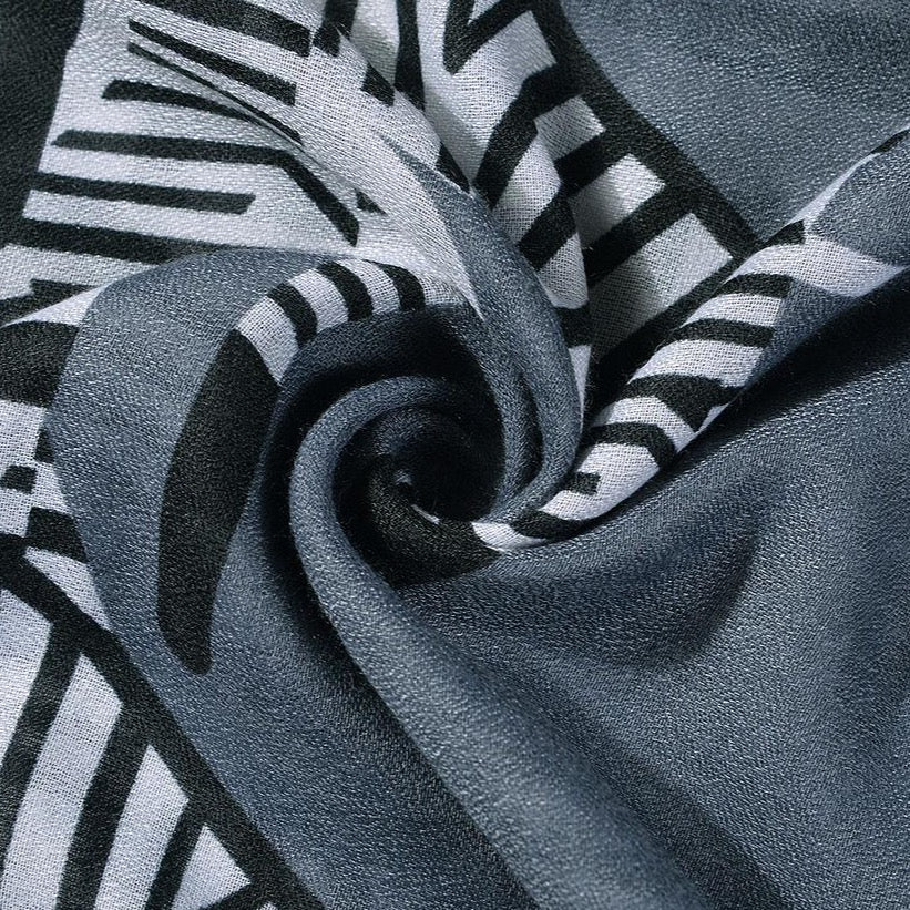 Zebra and colour block scarf