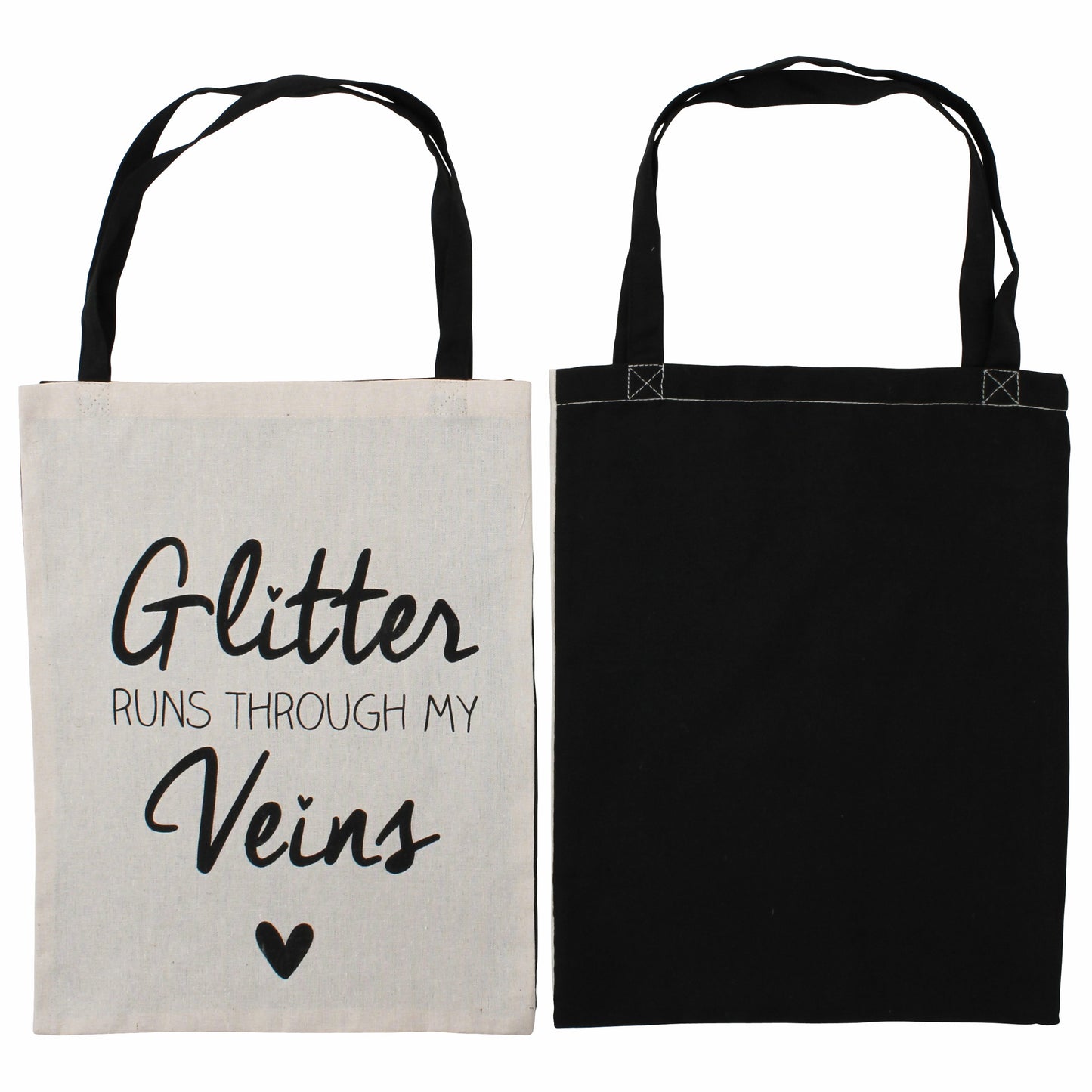 White canvas shopping bag featuring choice of slogans