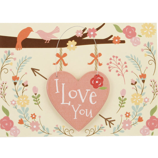 I Love You Card and Hanging Keepsake Heart