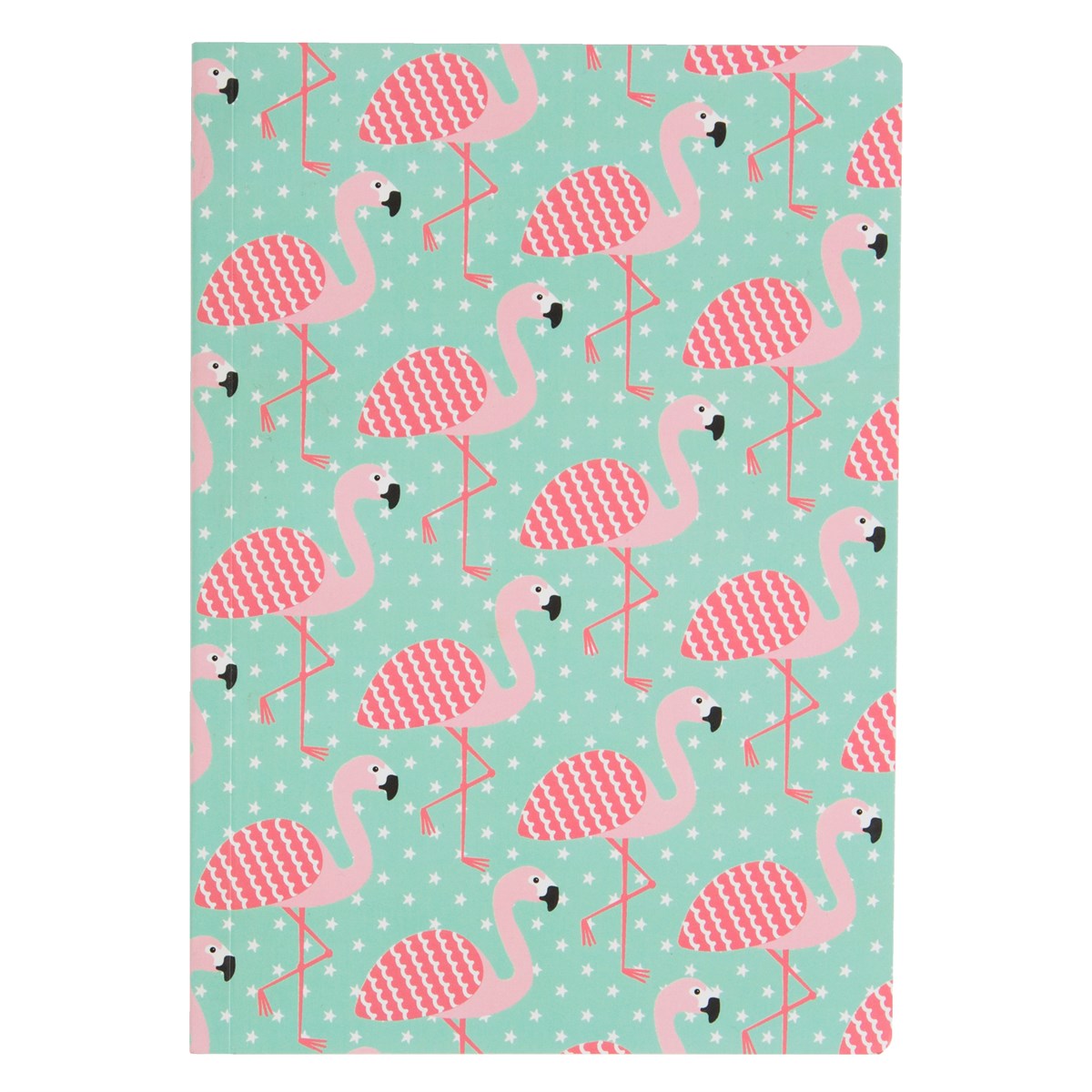 Pretty flamingo pink and blue notebook