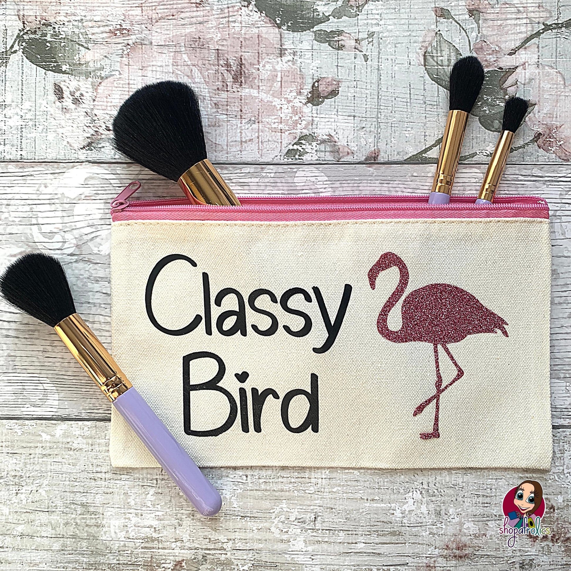 Classy Bird Flamingo make up bag