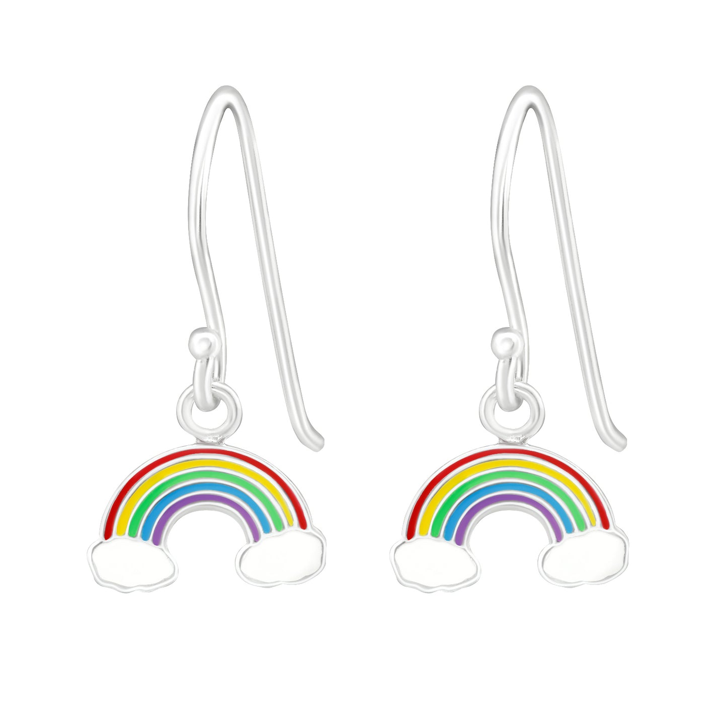 Rainbow Sterling Silver Drop Earrings