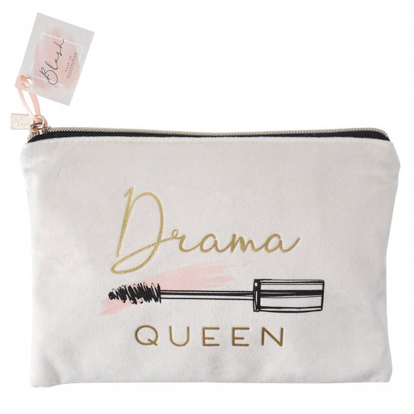 Fabulous mascara wand lash design make up bag featuring the phrase Drama Queen