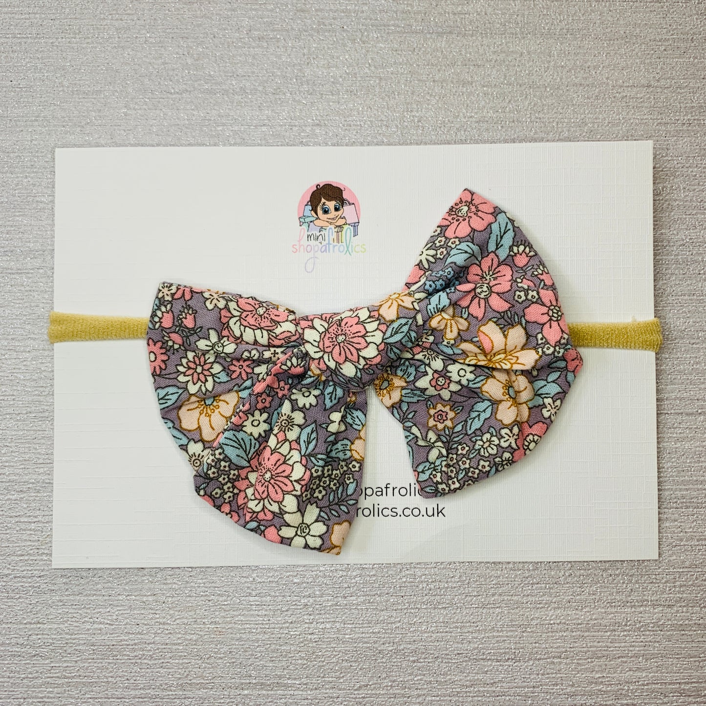 Vintage pastels floral print infant for headband