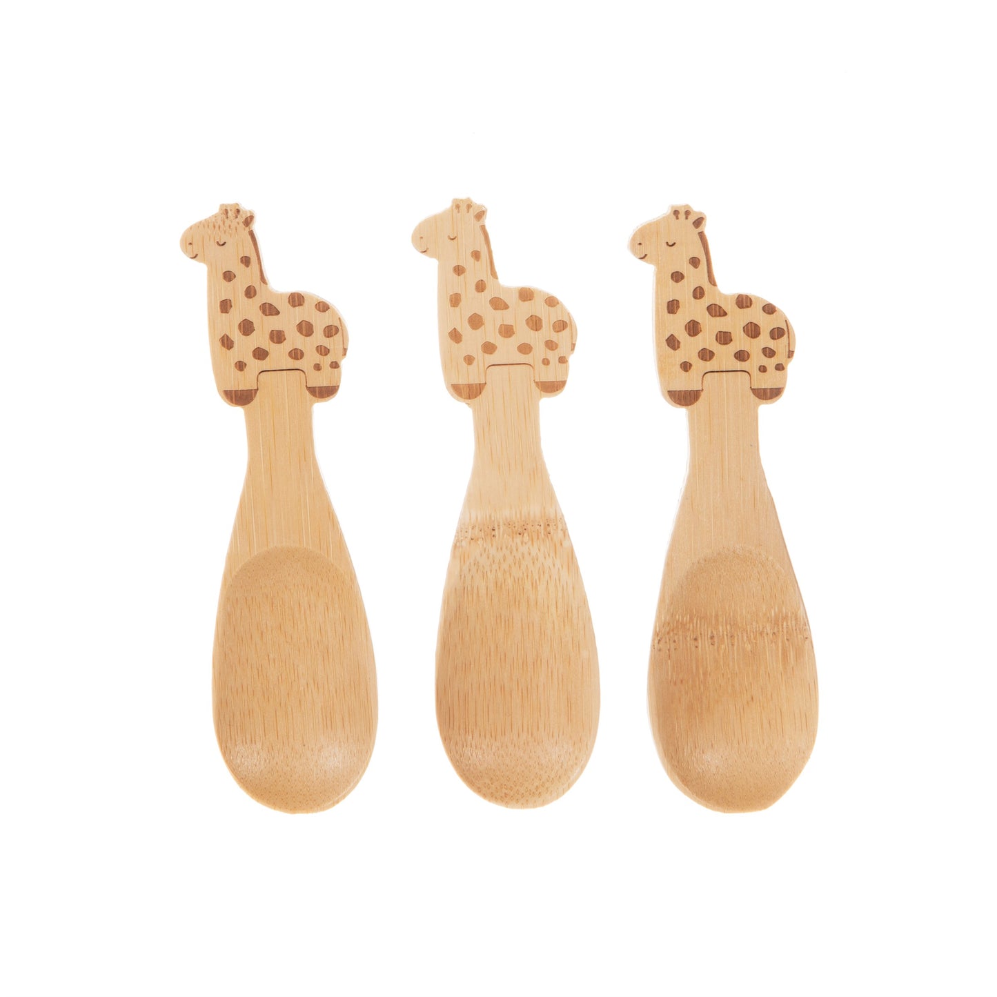Gorgeous giraffe eco-friendly bamboo baby spoons