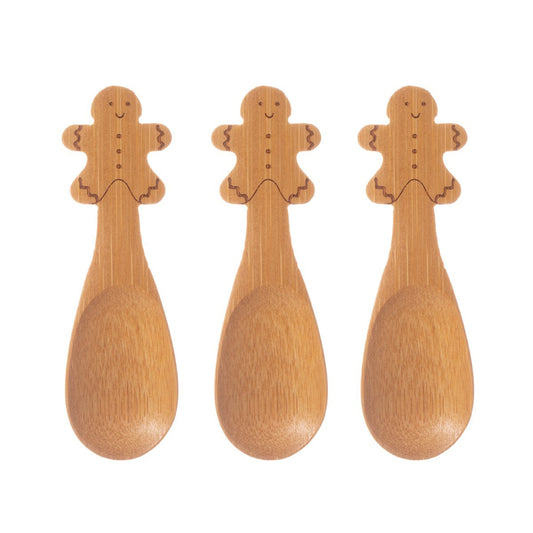 Gingerbread man bamboo baby spoons