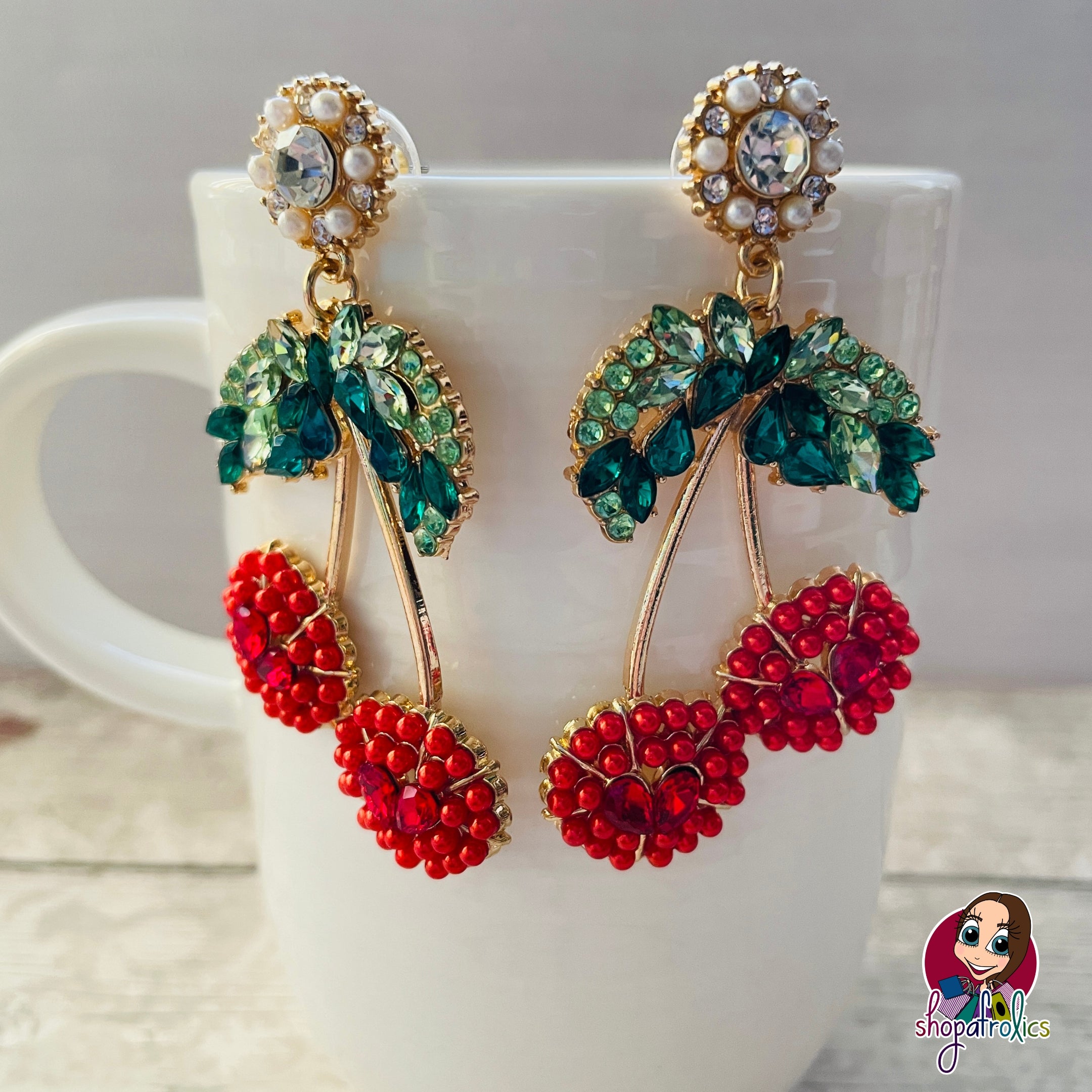 Long red sale earrings uk