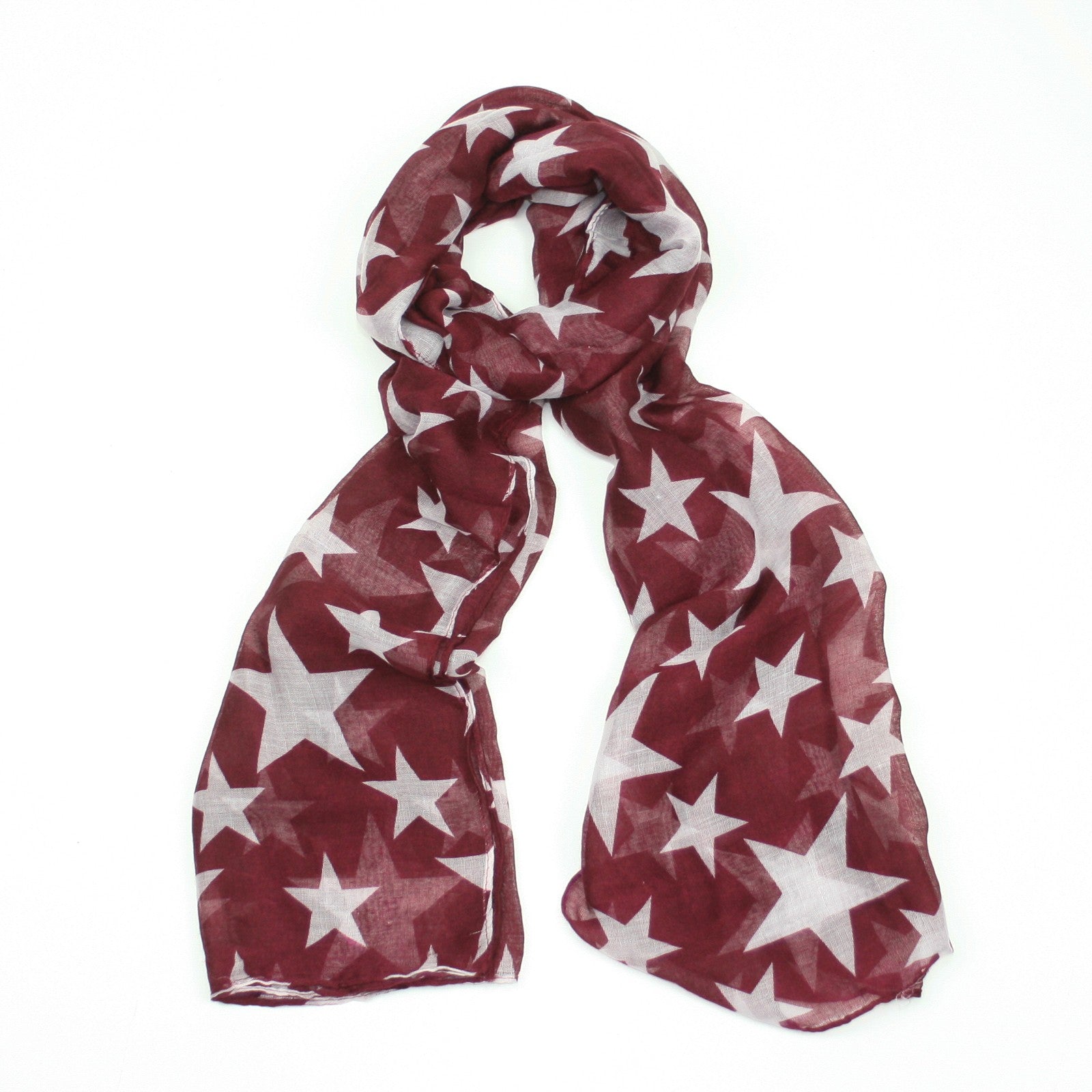 Pretty fashionable scarf with white star print narrow scarf