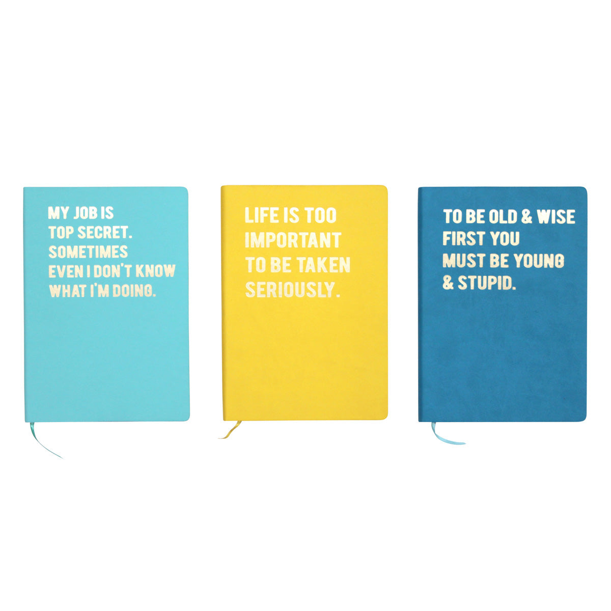 Fun slogan A5 notebook in choice of colours and phrases