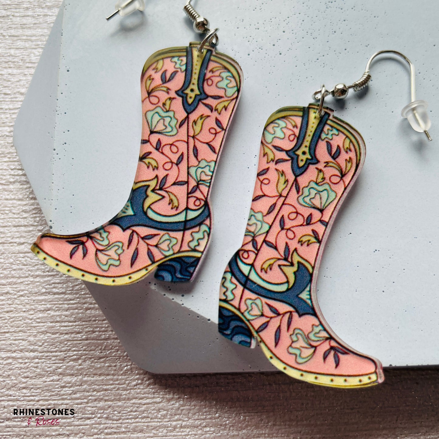 Decorative Cowboy Boots Drop Earrings