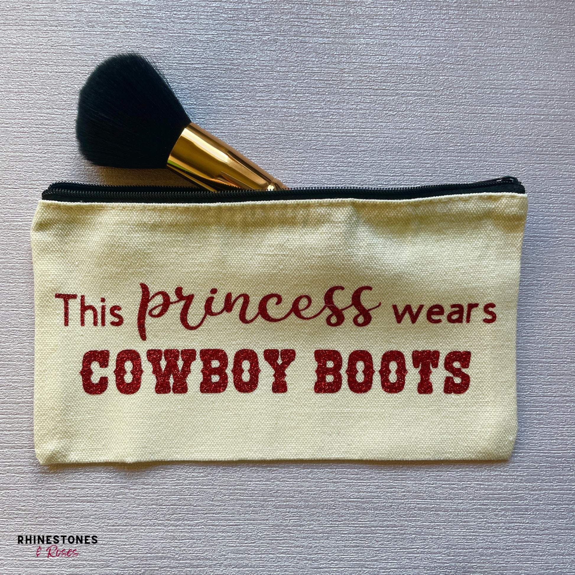This Princess Wears Cowboy Boots Cosmetic Bag