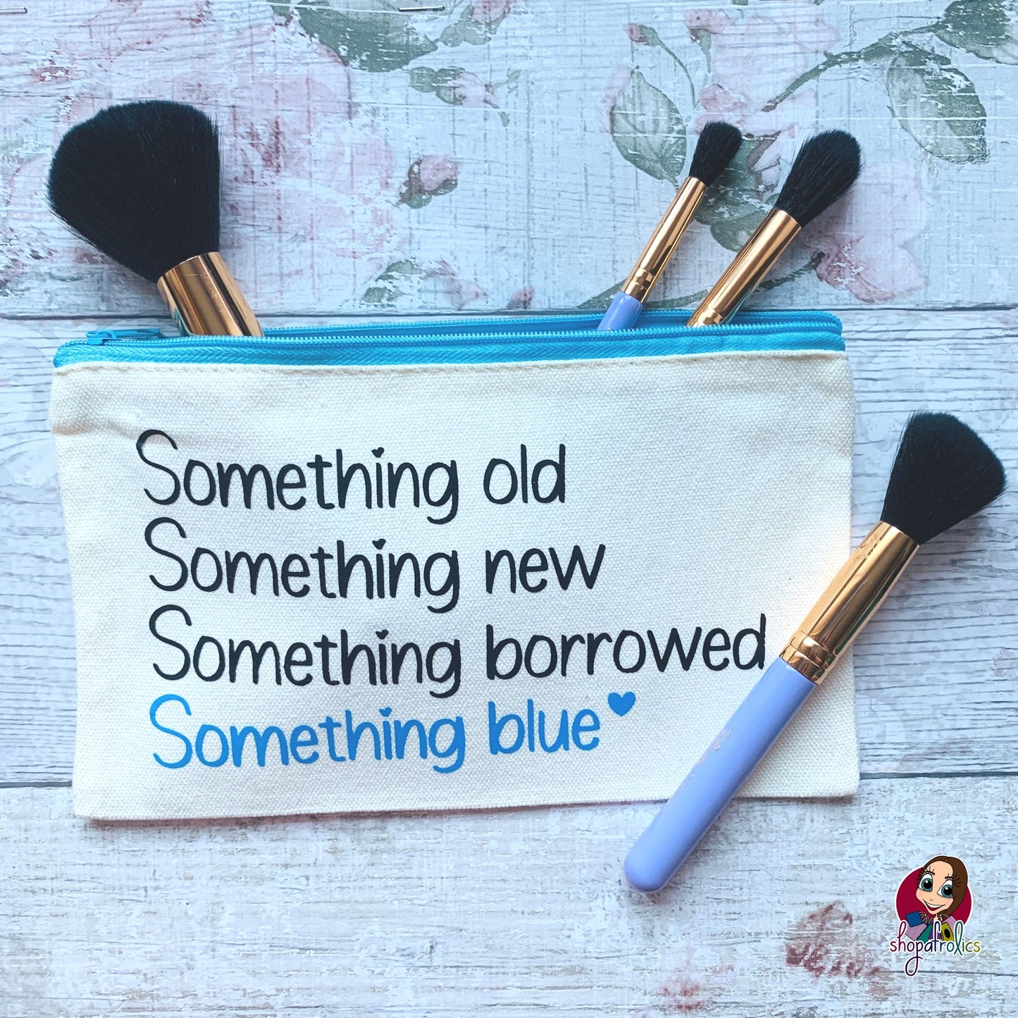 Something blue make up bag 