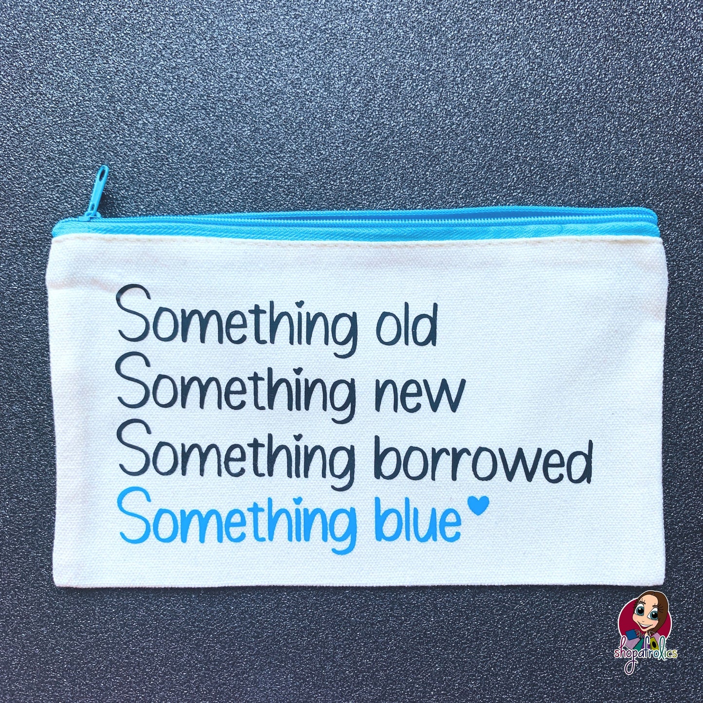 Something blue hen party cosmetic pouch