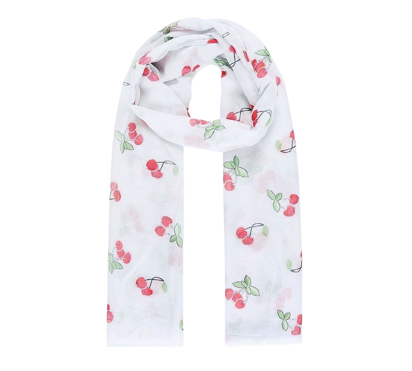 Quirky cherry print scarf