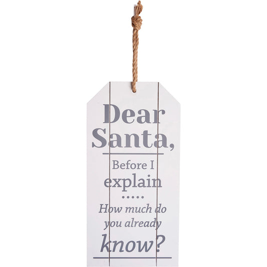 Dear Santa Christmas Decorative Sign