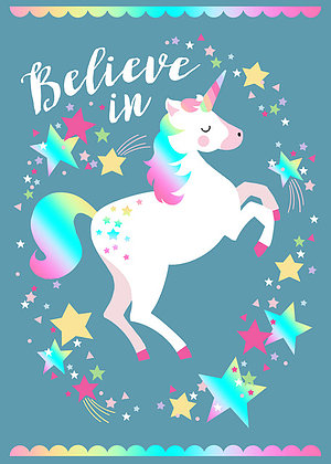Believe in Unicorns Tea Towel