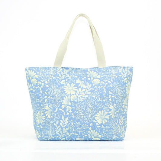 Maxi Blue Flora Canvas Bag