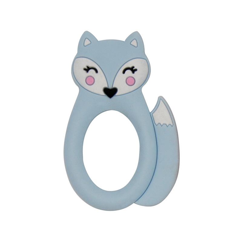 Blue fox silicone teether