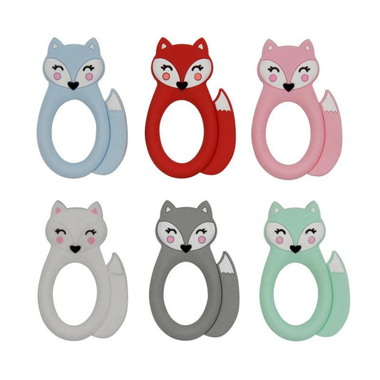 Fox silicone teether in a choice of colours