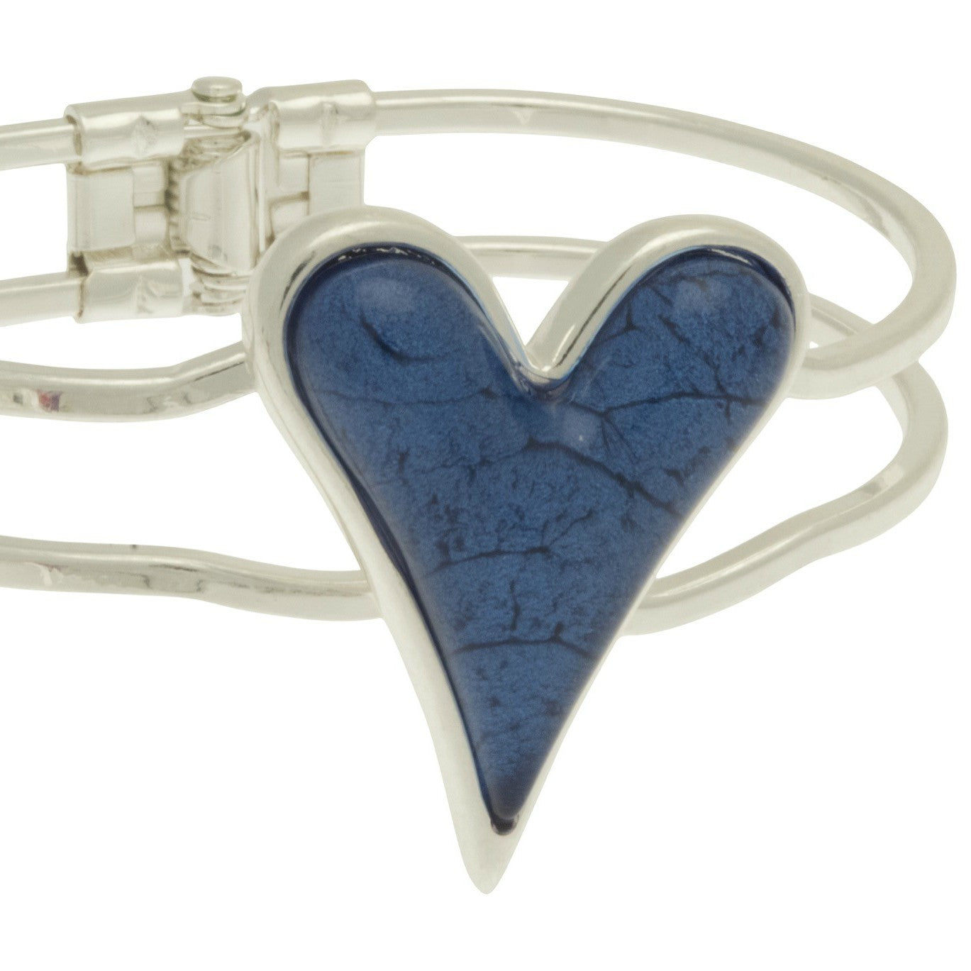 Navy Resin Heart Bracelet