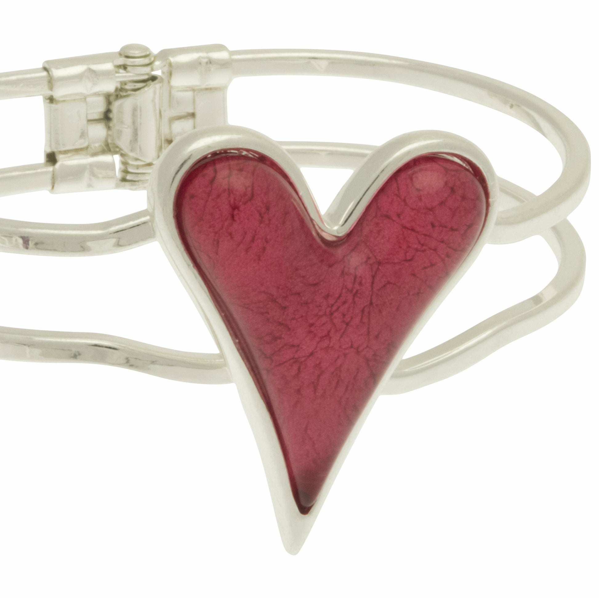Pink Resin Heart Bracelet
